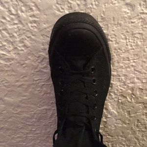 Classic High Top Converse All Star Sneakers- all black, vintage